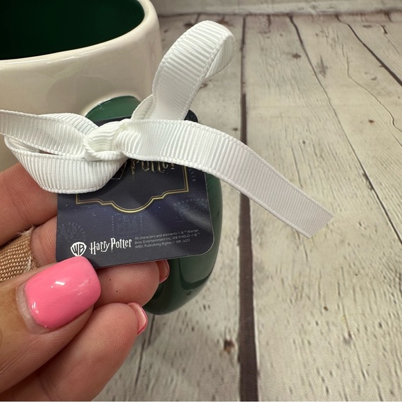 NWT rae dunn & harry potter collaboration Slytherin Green White Mug fandom - Picture 5 of 6